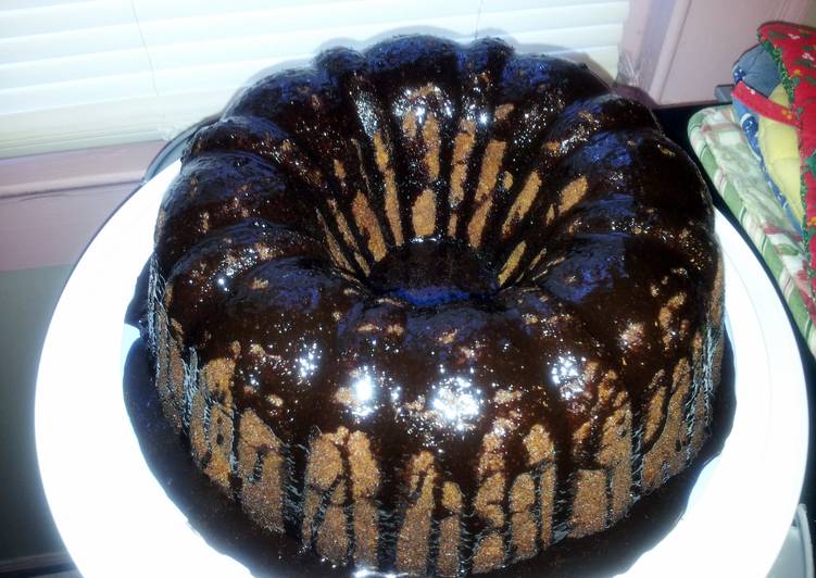 Peanut Butter Cake with Chocolate Ganache Icing