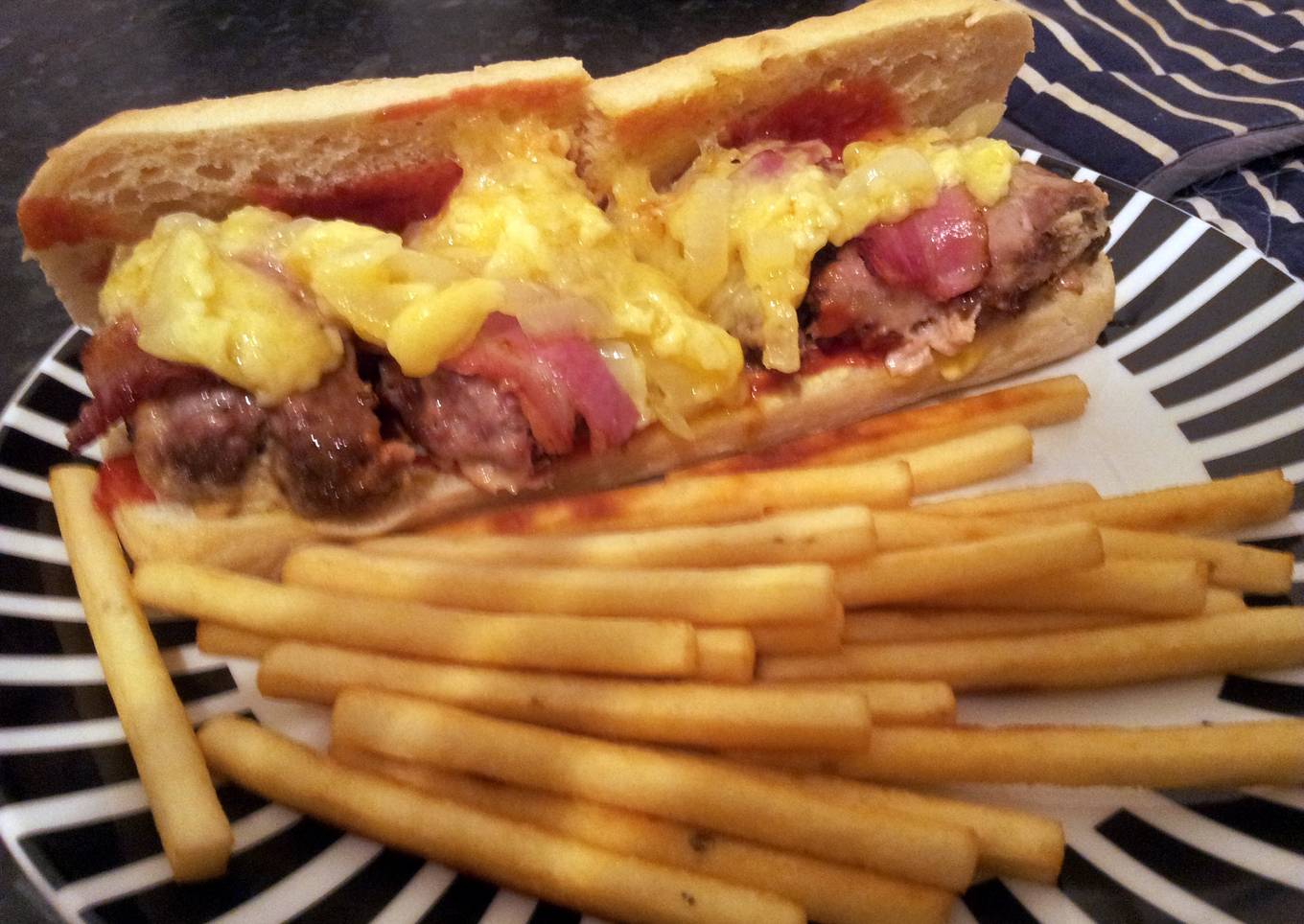 Homemade bacon cheeseburgers!