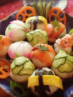 A picture of For A Party or For Guests Temari Sushi.