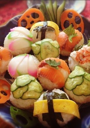 A picture of For A Party or For Guests Temari Sushi.