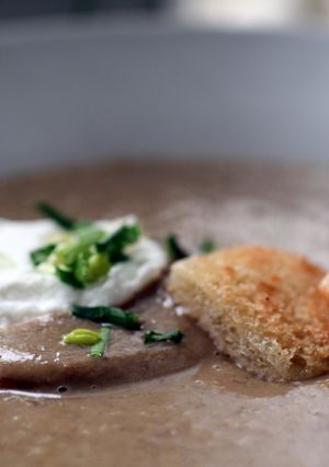 A picture of Sig's Lentil, Artichoke and Scallion Soup.