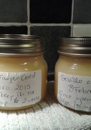 A picture of seville orange curd.