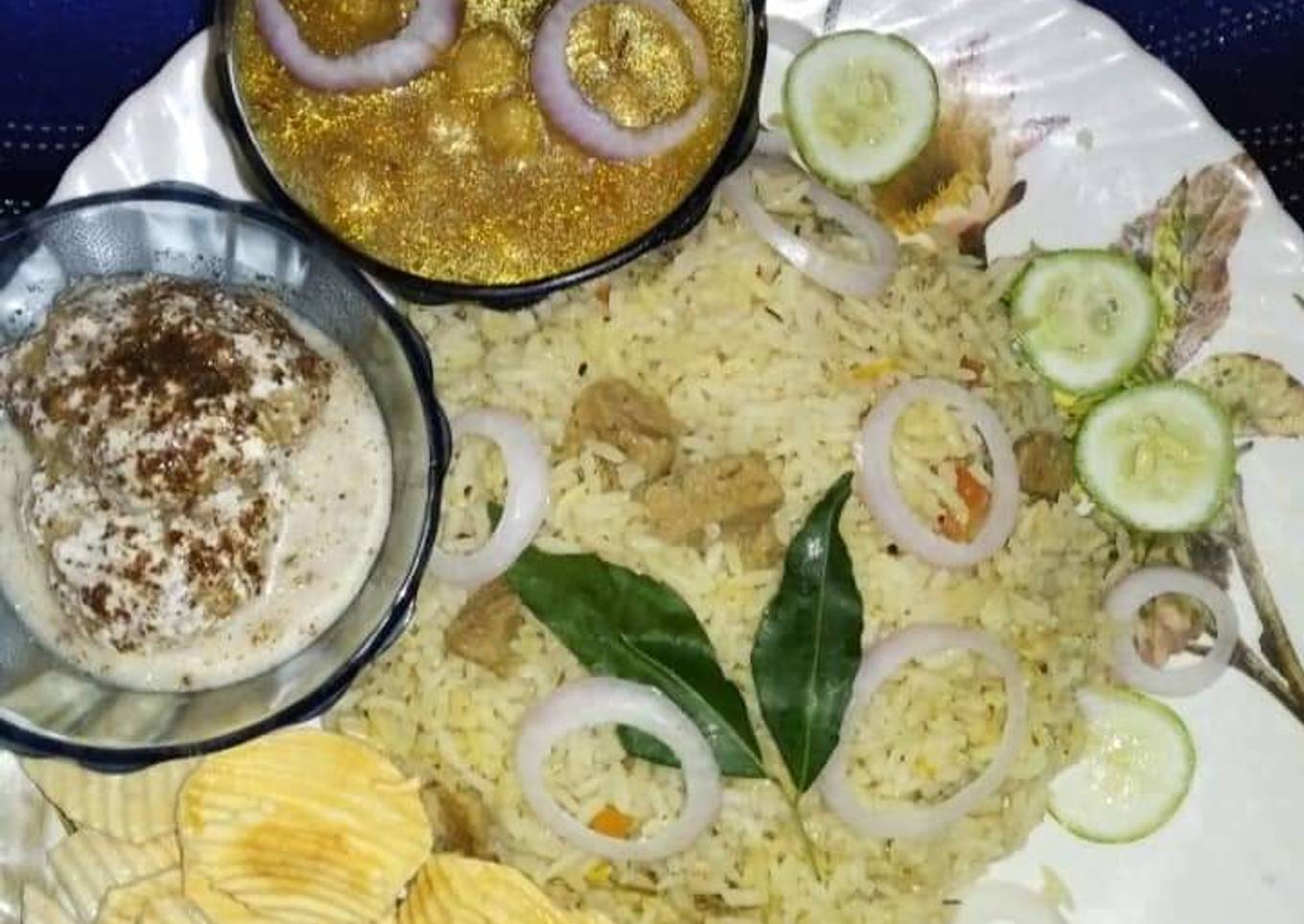 Soybean veggies biryani