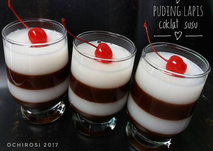 Resep Puding Lapis Coklat Susu Oleh Ochirosi Cookpad