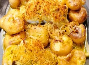 Foto de Bacalhau com Broa e Batatas a Murro