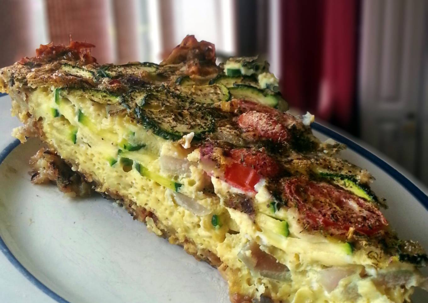 Cast Iron Quiche w/ potato "crust"