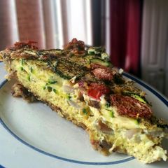 Cast Iron Quiche w/ potato "crust" A picture of Cast Iron Quiche w/ potato "crust".