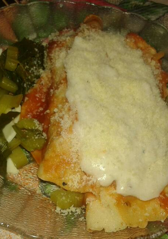 Una foto de Canelones wehy de acelga :D