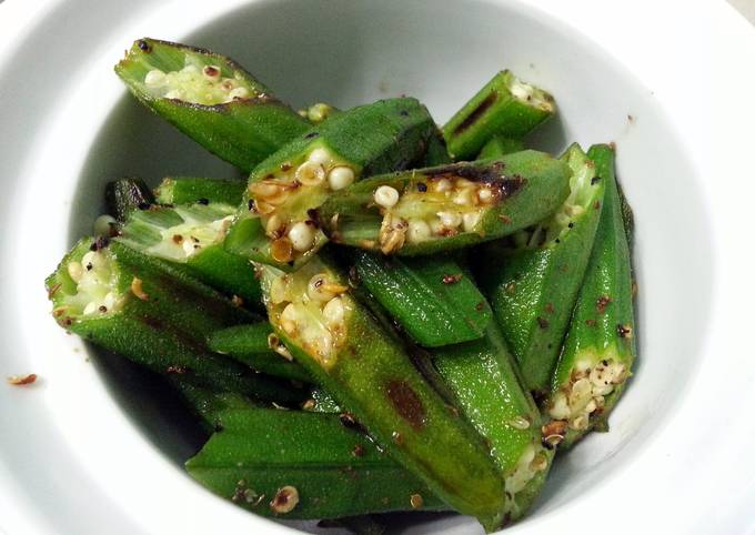 Okra With Sichuan Peppercorn Salt