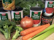A picture of minestrone soup. veggie
