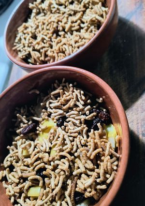 Una foto de Crumble de manzana con fibra