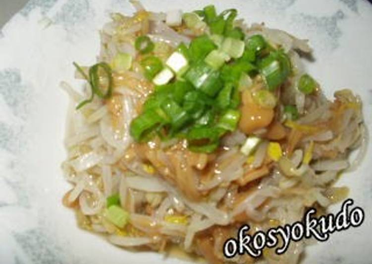 Step-by-Step Guide to Make Speedy Bean Sprout Nametake Mushroom Dressing