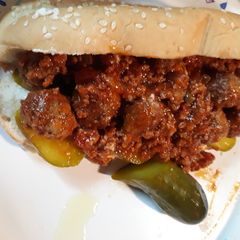 Sloppy Joes with Meatballs A picture of Sloppy Joes with Meatballs.
