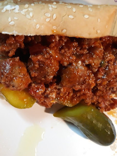 A picture of Sloppy Joes with Meatballs.