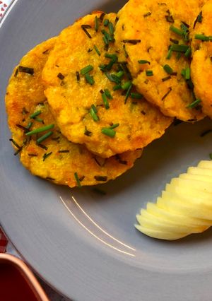 A picture of Baked Potatoes with Parmesan Cheese.