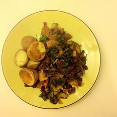 A picture of Easy Black Bean & Left-over Veg Stir-fry.