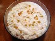A picture of kheer rice pudding