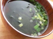 A picture of wakame seaweed soup