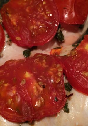 A picture of Chicken with Garlic, Basil and Parsley.