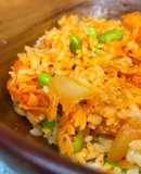 毛豆泡菜花生醬拌飯