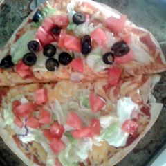 A picture of Mexican pizza.