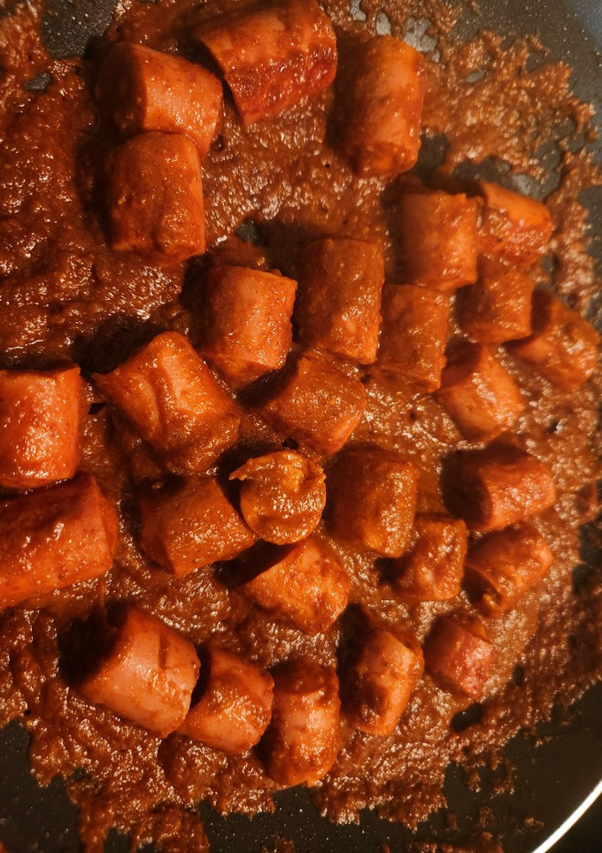 Una foto de Salchichas al curry