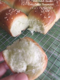 Foto resep Roti Sobek Pandan (Selai Coklat Homemade)