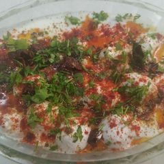 A picture of Dahi vada.