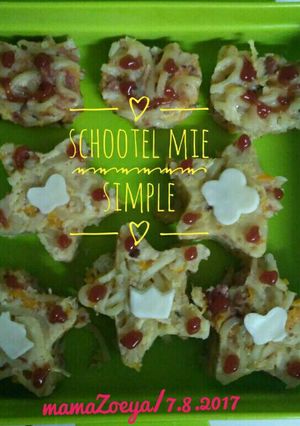 Foto resep Schootel Mie Simple (Bekal sekolah anak TK)