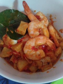 Foto resep Udang kentang balado pedas