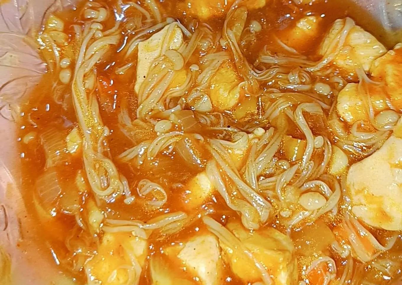 Jamur Enoki Pedas ala Korea