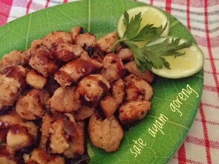 Resep Sate ayam goreng bumbu sederhana yang Enak Banget