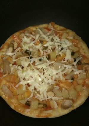Foto resep Pizza sayur, teflon