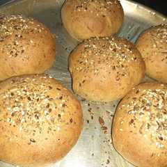 Una foto de Pan de hamburguesas integral