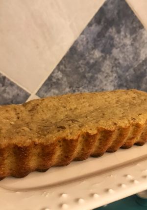 Una foto de Budín de castañas de cajú y manzana 🍎 con consistencia de flancito