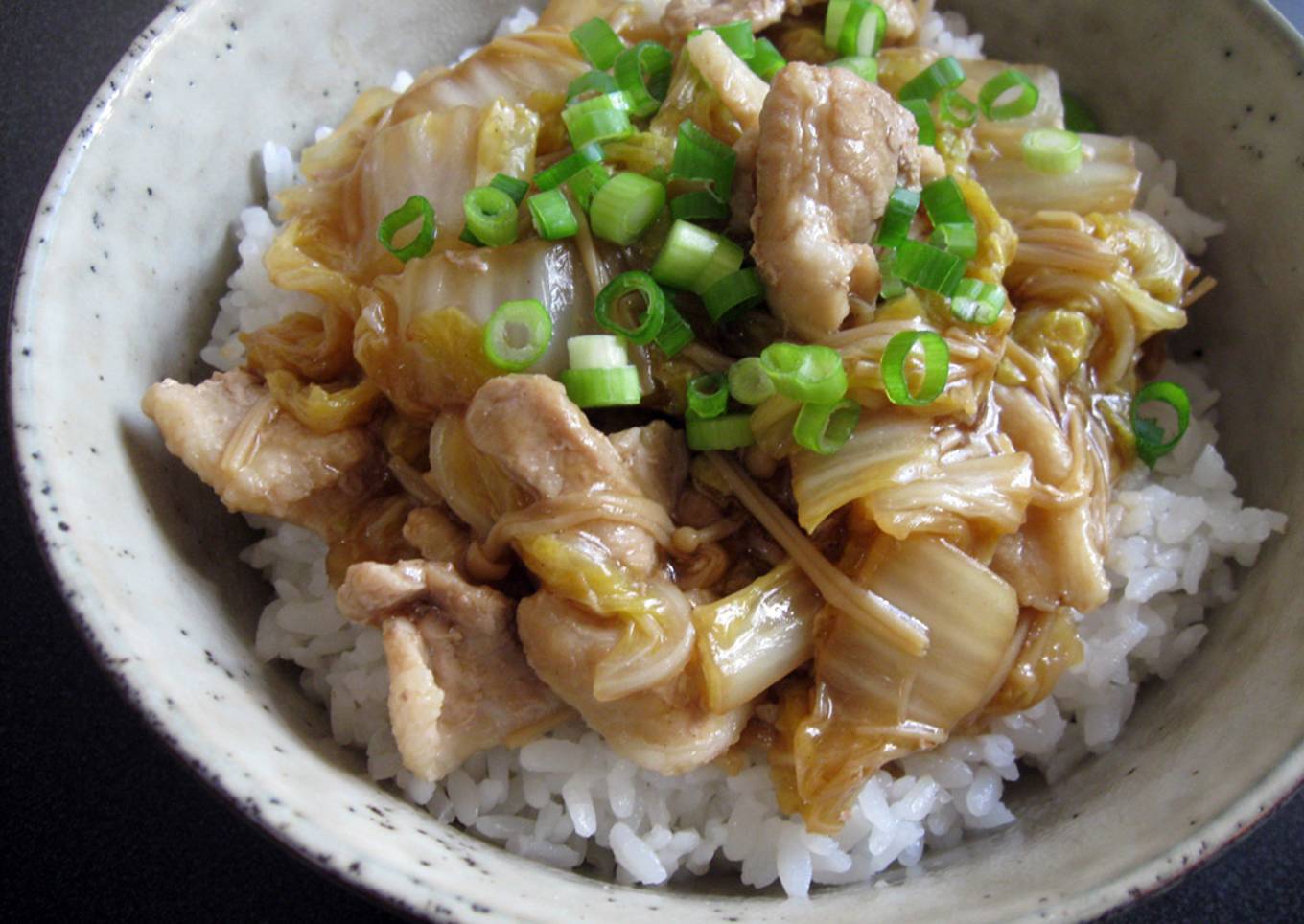 Simmered Wombok, Pork & Enoki