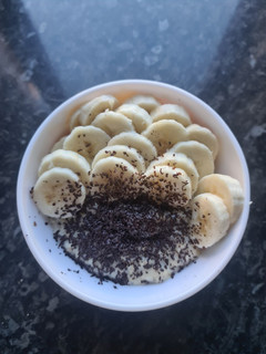 Una foto de Gachas de plátano y chocolate (Desayuno saludable)