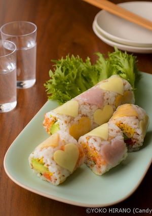A picture of California Roll with Hearts.