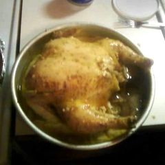 A picture of broccoli and rice stuffed chicken.