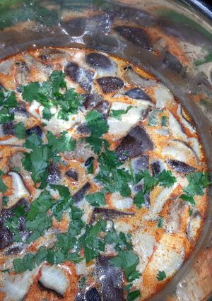 A picture of Red Curry Coconut Potato Soup.