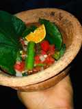 Ensalada caliente de yerba santa(La guá)