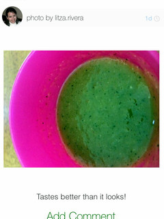 A picture of Kale, Apple, Mango, Papaya, Ginger Smoothie.