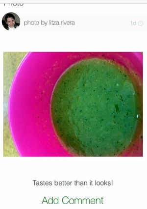 A picture of Kale, Apple, Mango, Papaya, Ginger Smoothie.