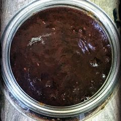 A picture of Mom's 70's Blue Ribbon Barbecue Sauce.