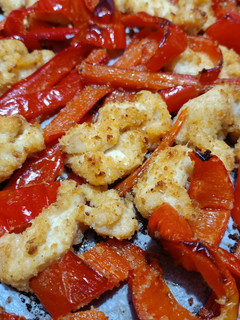 Foto di Straccetti di pollo sabbiosi con peperoni