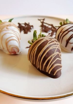 Una foto de Fresas con chocolate 🍫🍓