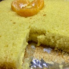 A picture of Orange flavour cake on stove.