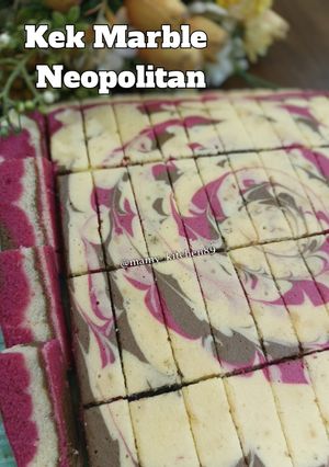 Gambar Kek Marble Neapolitan