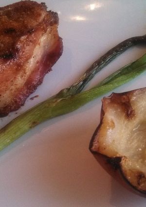 A picture of Smoky Bacon-Wrapped Pork Chops.
