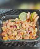 Ensalada de frutas con camarones 😚